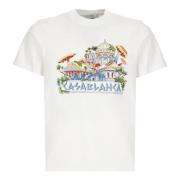 Casablanca Vit Bomull T-shirt med Tryck White, Dam