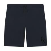 Lyle & Scott Klubbemblem Sweat Shorts Blue, Herr