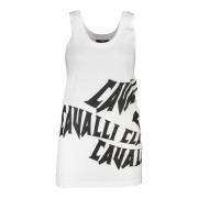 Cavalli Class Dam Linne Vit Rund Hals White, Dam