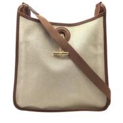 Hermès Vintage Pre-owned Tyg axelremsvskor Beige, Dam