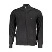 U.s. Polo Assn. Broderad Dragkedja Cardigan Black, Herr