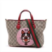 Gucci Vintage Pre-owned Canvas gucci-vskor Beige, Dam