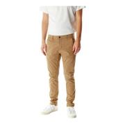 Blue de Gênes Slim Tapered Chino Byxor Brown, Herr