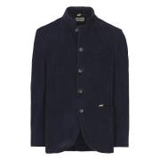 Luis Trenker Corduroy Blazer Blue, Herr