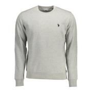 U.s. Polo Assn. Grå Långärmad Sweatshirt med Brodyr Gray, Herr