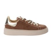 Nerogiardini Flickor Läder Sneakers Stiliga Bekväma Beige, Dam