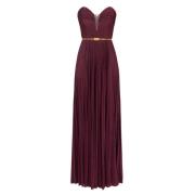 Elisabetta Franchi Bordeaux Klänningar för Kvinnor Red, Dam