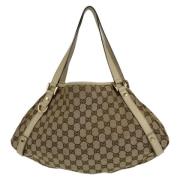 Gucci Vintage Pre-owned Canvas gucci-vskor Beige, Dam