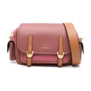 Coccinelle Läder Crossbody-väska med Logotyptryck Pink, Dam