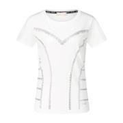 Liu Jo Glittrande Rhinestone T-shirt White, Dam