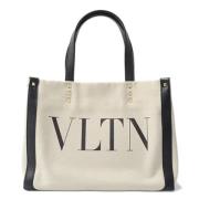 Valentino Vintage Pre-owned Canvas handvskor White, Dam