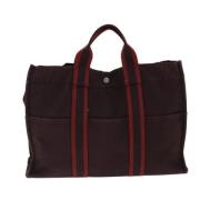 Hermès Vintage Pre-owned Canvas handvskor Red, Dam