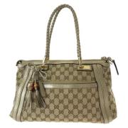 Gucci Vintage Pre-owned Canvas gucci-vskor Brown, Dam