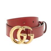 Gucci Vintage Pre-owned Laeder skrp Red, Dam