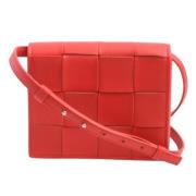 Bottega Veneta Vintage Pre-owned Laeder axelremsvskor Red, Dam