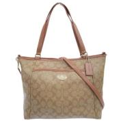 Coach Pre-owned Pre-owned Canvas axelremsvskor Brown, Dam