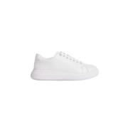 Calvin Klein Herr Låg Topp Läder Sneakers White, Herr