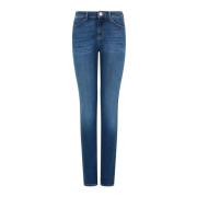 Emporio Armani Hög Midja Skinny Jeans Blue, Dam