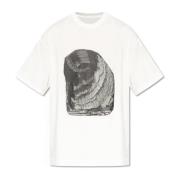 Issey Miyake T-shirt med tryck White, Herr