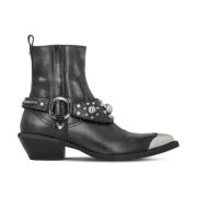 Pinko Studded Läderstövlar Black, Dam