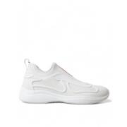 Prada Vita Stickade Sneakers med Logodetalj White, Herr