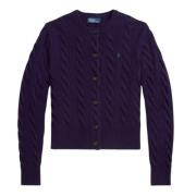 Ralph Lauren Cash Cardigan Sweater Purple, Dam