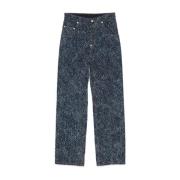 Stella McCartney Blå Denim Straight Leg Jeans Blue, Dam