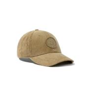 Stone Island Corduroy Logo Cap Justerbar Rem Klipp Beige, Herr