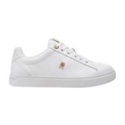 Tommy Hilfiger Höjda Monogram Sneakers White, Dam