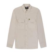 Lyle & Scott Färgad Overshirt Vävda Skjortor Beige, Herr