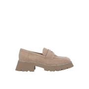 Alma EN Pena Platform Loafer med Strassdetalj Beige, Dam