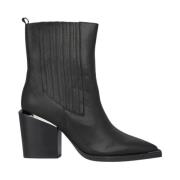 Alma EN Pena Block Heel Ankelboot Black, Dam