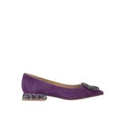 ALMA EN PENA Glittrande Ballerina Flats Purple, Dam