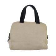 Prada Vintage Pre-owned Canvas handvskor Beige, Dam