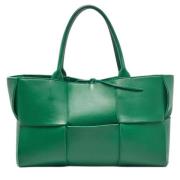 Bottega Veneta Vintage Pre-owned Laeder totevskor Green, Dam