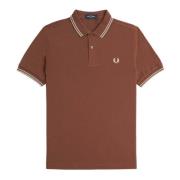 Fred Perry Twin Tipped Polo Shirt Brown, Herr