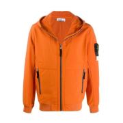 Stone Island Stilig Jacka för Män Orange, Herr