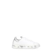 Premiata Vita Lädersneakers med Kontrastdetaljer White, Dam