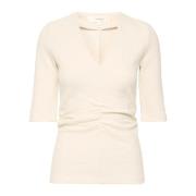 InWear Draped V-ringad Topp Whisper White White, Dam