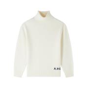 A.p.c. Mysig Unisex Tröja Beige, Dam