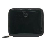 Pinko Svart plånbok med Taylor Zip Vernice Black, Dam