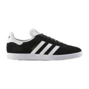 Adidas Svarta Läder Snörskor för Män Black, Herr