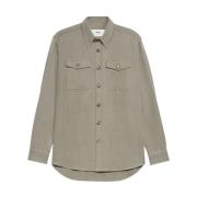 Ami Paris Beige Ull Overshirt Beige, Herr