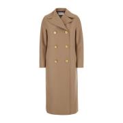 Harris Wharf London Beige Double-Breasted Oversize Coat Beige, Dam