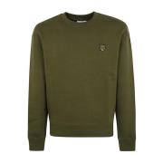 Maison Kitsuné Räv Huvud Patch Sweatshirt Green, Herr