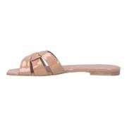 Saint Laurent Laeder mules Beige, Dam