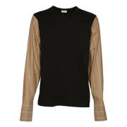 Dries Van Noten Svarta T-shirts och Polos Hemrad Black, Herr