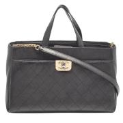 Chanel Vintage Pre-owned Laeder totevskor Black, Dam