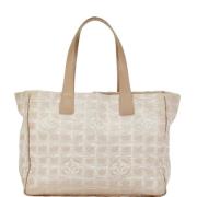 Chanel Vintage Pre-owned Canvas chanel-vskor Beige, Dam