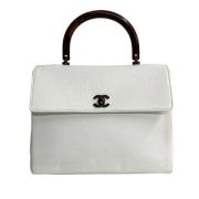 Chanel Vintage Pre-owned Laeder handvskor White, Dam